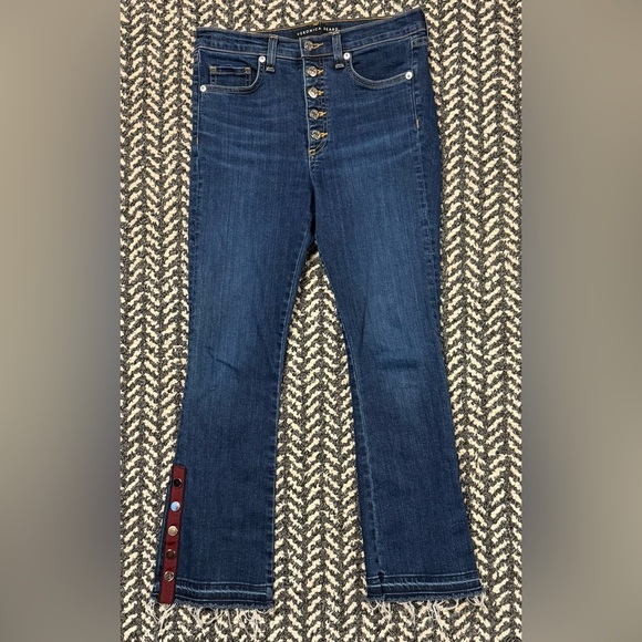 VERONICA BEARD 10” Carolyn Baby Boot Jean with Button Hem in Dark Sea Size 27 - Picture 3 of 11